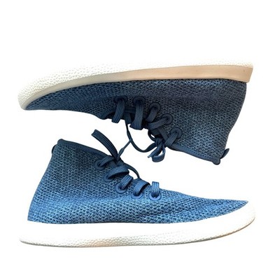 Allbirds Tree Toppers Blue Eucalyptus Knit High Top Sneakers Womens 8 TT W8