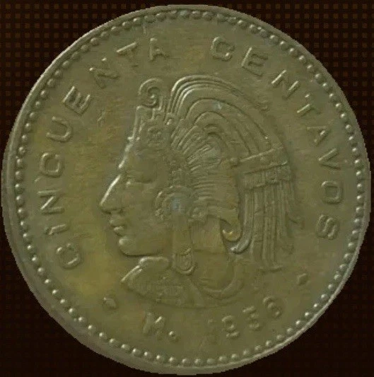 1956 Mexico 50 Centavos Bronze Coin - Image 2 of 3