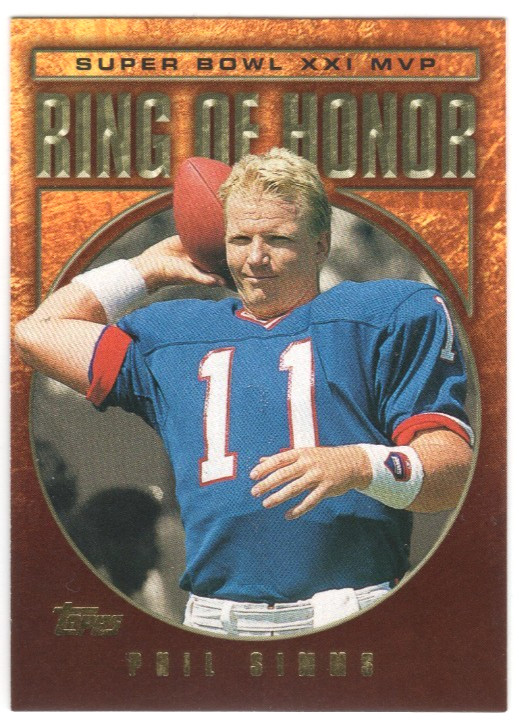 2002 Topps PHIL SIMMS Ring of Honor card #PS21