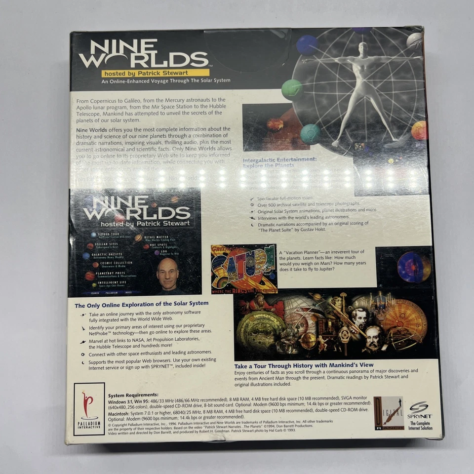 Nine Worlds, Hosted By Patrick Stewart. Online - Enhanced Voyage, 1996 BIG BOX - Image 2 of 4