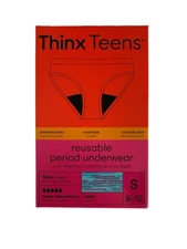 Thinx Teens Reusable Period Underwear Panties Blue/Pink Super Absorption Small