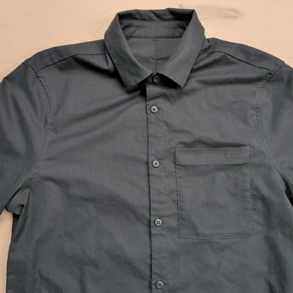 Lululemon New Venture Long Sleeve Shirt Mens L Black Slim Fit Performance - Image 2 of 4