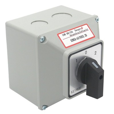 63A Rotary Changeover Switch with Master Switch Exterior Box, 660V 3 Position 2