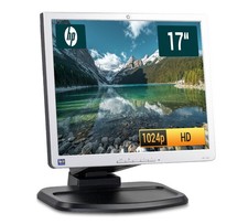 HP 1740 17 Zoll HD TFT Flachbildschirm Monitor - DVI - VGA - schwarz / silber