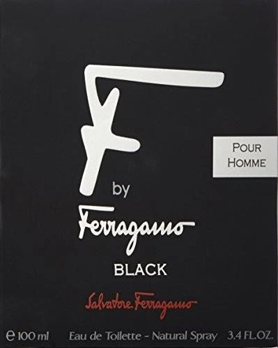 Salvatore Ferragamo Negro Eau De Toilette Spray 3.4 OZ Hombres Fresco Leñoso Oriental Foto 3 de 4