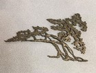 Large Brass Bonsai Tree Wall Art Mcm Hanging Sculpture Decor 16”x 10” Clean