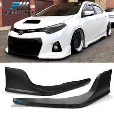 Fits 14-16 Toyota Corolla S Model Unpainted Front Bumper Lip Side Aprons PU 2PC