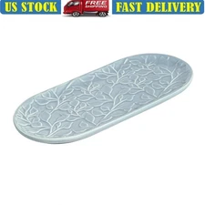 Nature Inspired Ceramic Tray Bathroom Storage & Organization Essentials New