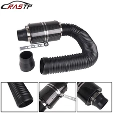 3Inch Air Filter Box Carbon Fiber Cold Feed Induction Air Intake Kit Universal