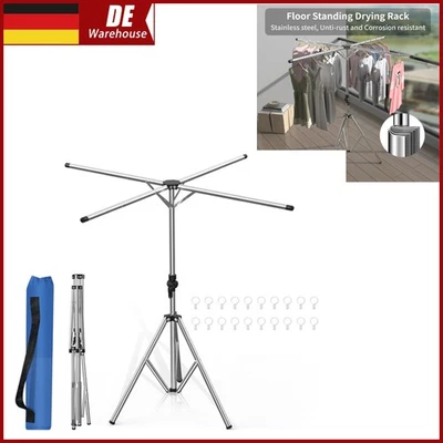Wäscheständer Wäscheturm mobiler Turmtrockner Kleiderständer klappbar 20 Haken - Bild 1 von 4
