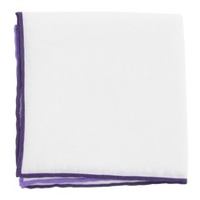 Fiori Di Lusso White Solid Linen Pocket Square - 12" x 12" 915