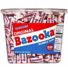 Bazooka Bubble Gum Summer 225 Count Individually Wrapped Chewing Gum in Origi...