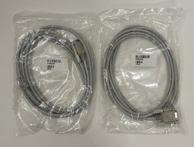 Lot of 2 NEW - Serial Cable - 9-pin D-Sub DE-9 Female to RJ-12 Male 64052046