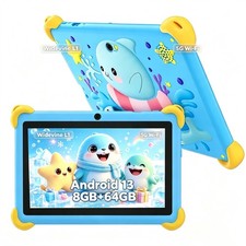 7 Inch Kids Tablet GMS Certified Android 13 8GB 64GB HD IPS Touchscreen