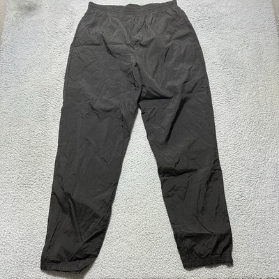 Vintage 90s Reebok Mens Sz L Black Track Pants Lined Windbreaker Zip Active Y2K