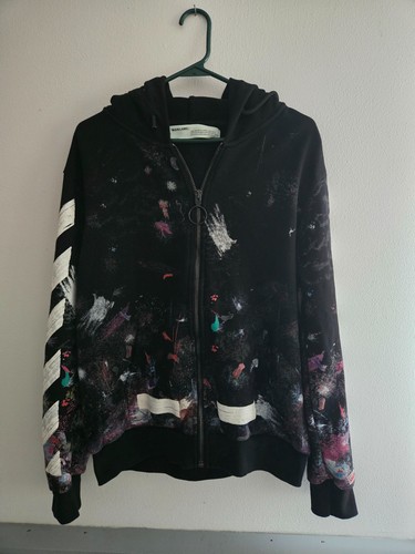 Off-White Main Label Virgil Abloh paint splatter hoodie Seeing Things