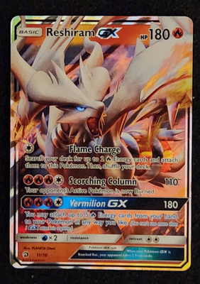 2018 Pokmon Dragon Majesty Reshiram GX #11/70 EX-NM | eBay