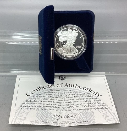 2000 P Proof American Silver Eagle - With Box & CoA