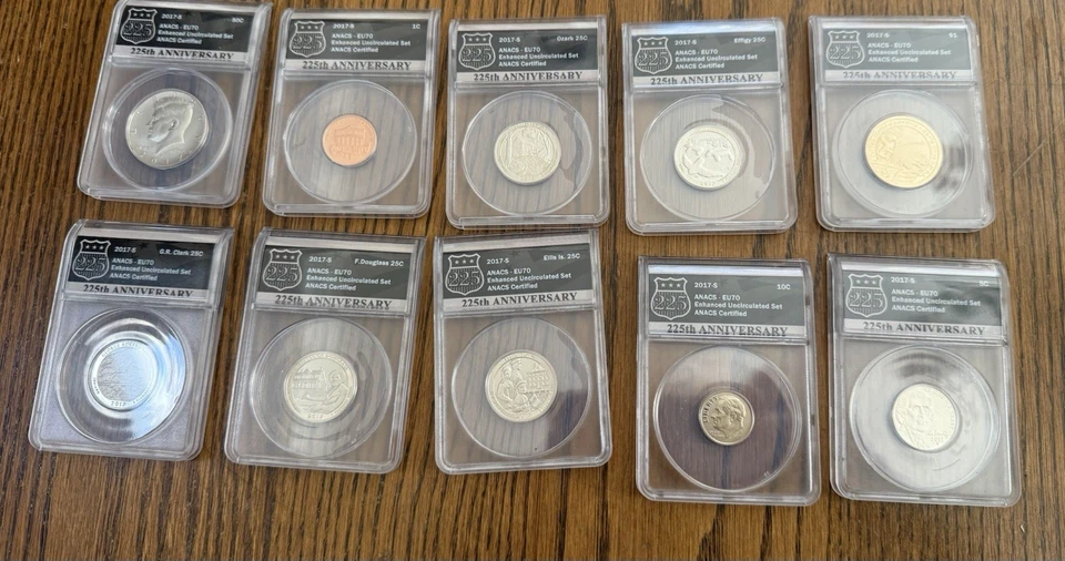 ANACS - 70 enhanced uncirculated set 225th anniversary of the US mint coins 2017 - Image 3 of 3