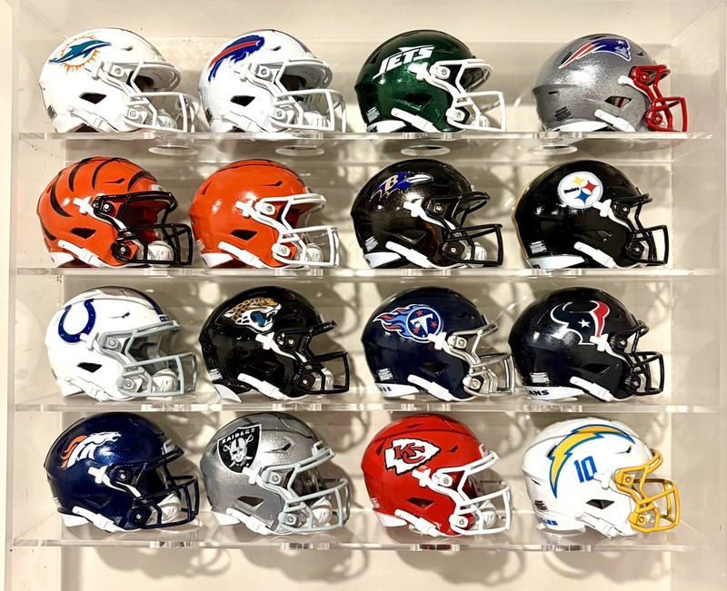 Custom Complete Set of all 32 NFL teams 3D Pocket Pro Helmet Riddell Helmets