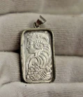 Suisse 1/2 oz 999.0 Silver Bar Lady Fortuna w/ Sterling Bezel
