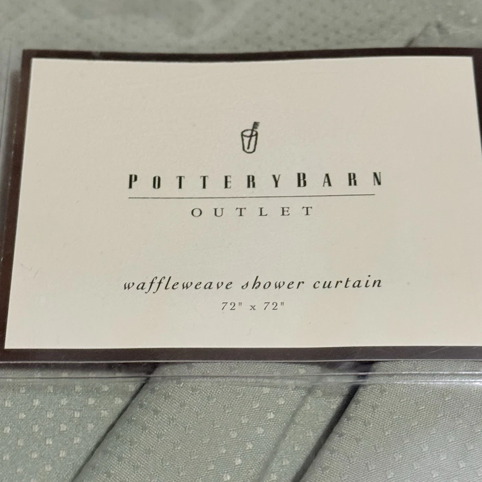 Pottery Barn вафельная занавеска для душа шалфей зеленый узор розетка НОВАЯ 72 дюйма x 72 дюйма - Изображение 3 из 4