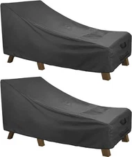 ULTCOVER Waterproof Patio Lounge Chair Cover Heavy Duty 2 Pack 84L x 32W x 32H