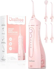 Oralfree Water flosser Teeth Picks - Dental Braces Cordless Oral Pink