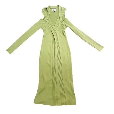 Revolve Lita By Ciara Green Cold Shoulder Wool Blend Dress Maxi New olive Green | eBay Revolve Lita By Ciara Green Cold Shoulder Wool Blend Dress Maxi New olive Green | eBay