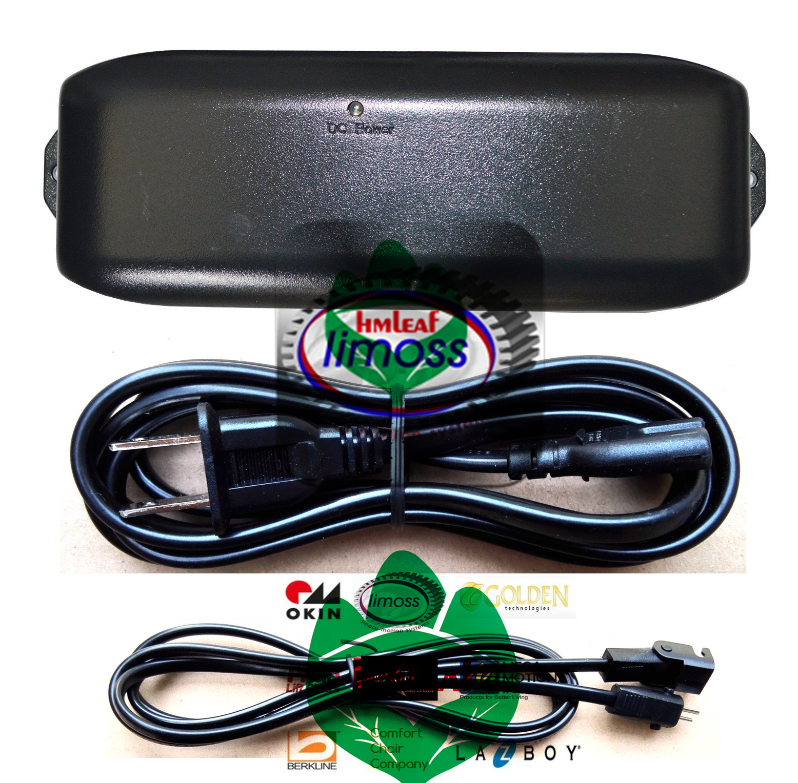 Okin Limoss Lift chair or BeElectric Sofa Recliner transformer adapter w/ Cables