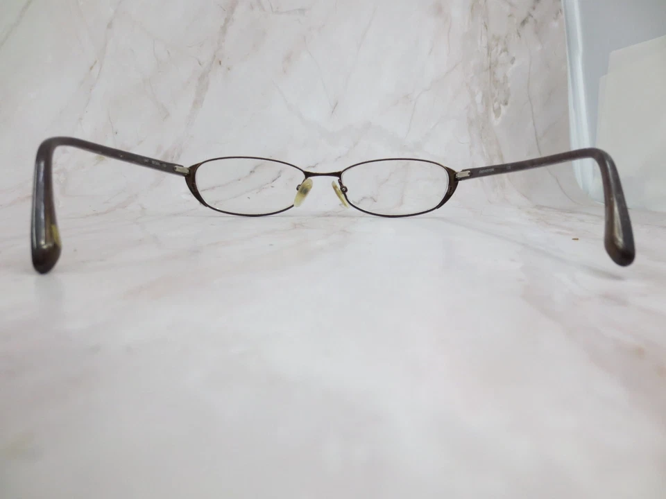 Marco de gafas Jones New York J447 unisex marrón metal ovalado medio borde 53-17-135 Foto 4 de 4