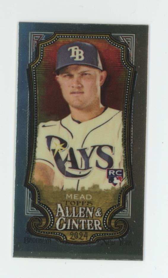 2024 Topps Allen & Ginter Mini Chrome Curtis Mead RC Tampa Bay Rays #14