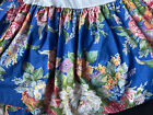 Rare! Euc~ Ralph Lauren Melissa Queen Bed Skirt Floral Beach House ~Blue Flowers