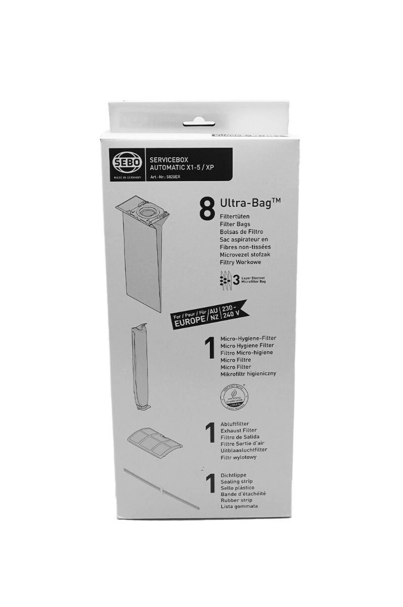 SEBO 5828ER Service Box Automatic Dust Bags/filters & sealing strip Repaces 5094 - Picture 1 of 8