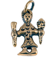 Bronze Wikinger Odin AnhäNger Replik Birka Amulett Tanzender Krieger Lederband