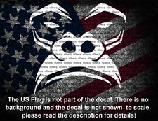 Gorilla Face Design 2 Car Truck Van Vinyl Decal US Made US Sold