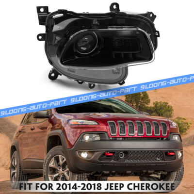 HID/Xenon Headlight For 2014-2018 Jeep Cherokee Projector Headlamp Passenger RH