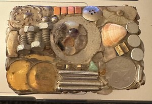 Artist-Crafted  Metal Treasure Trinket Box
