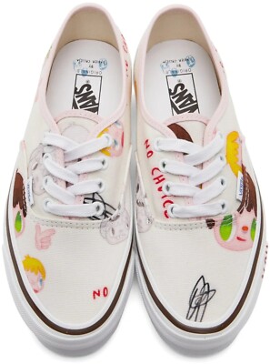 JAVIER CALLEJA x VANS VAULT OG Authentic LX Men's Art Sneakers White US 9 *NIB*