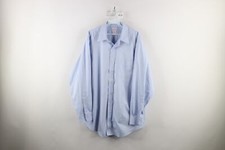 Vintage Brooks Brothers Mens Size 17 34/35 Non Iron Cotton Button Shirt Blue