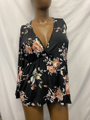 Yoins Floral Long Sleeve Blouse   Size 2XL
