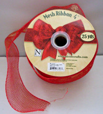 Deco Mesh Ribbon 4" Inches Large 25 Yards Metallic Gold Holiday Wedding Nicole