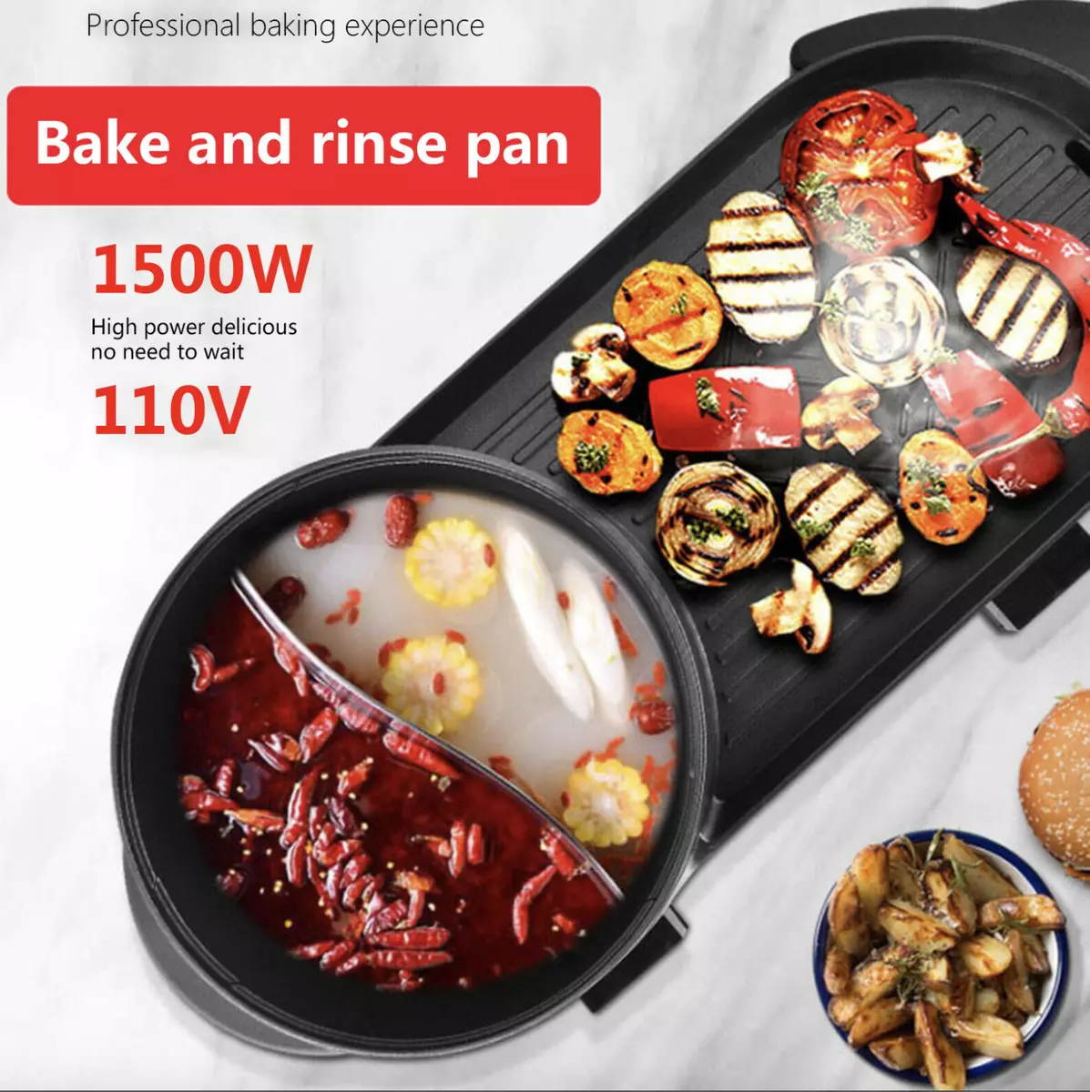 Electric korean top bbq grill