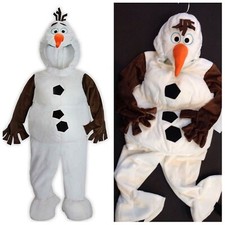 Disney Store Medium 7 8 Frozen Plush Olaf Snowman One-Piece Costume Boys Girls