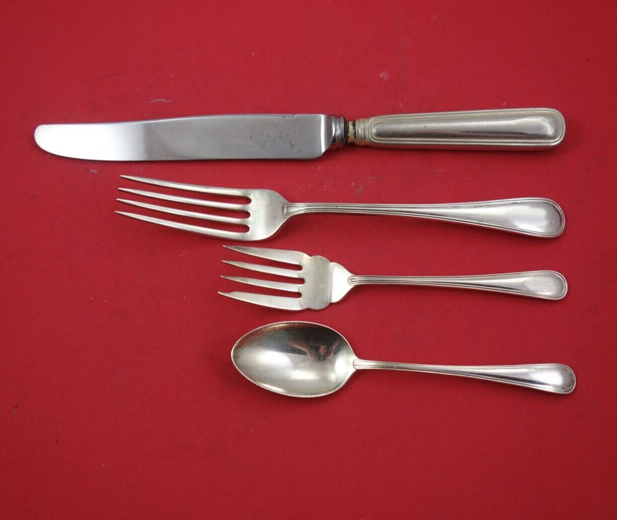 Saxon By Birks Sterling Silver Dinner Size 4-pc Place Setting | eBay