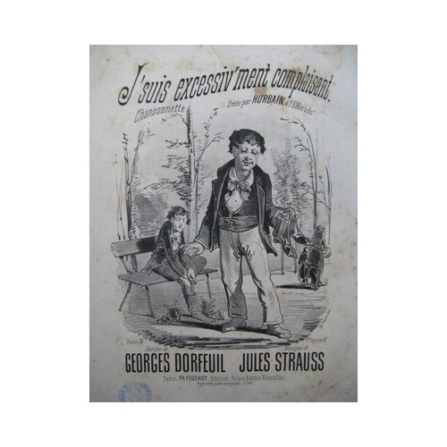 Strauss Jules J'Suis Excessively Complacent Piano Song ca1880 | eBay ...