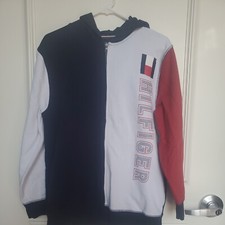Youth Boys Tommy Hilfiger Full Zip Hoodie Size XL 20 Excellent Condition Pockets