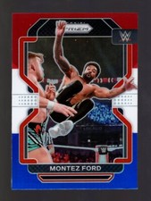 2022 PRIZM WWE RED WHITE BLUE #125 MONTEZ FORD THE STREET PROFITS RAW