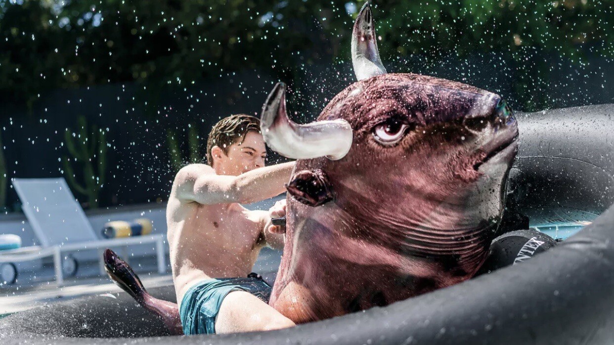 intex giant inflatabull bull riding inflatable pool float