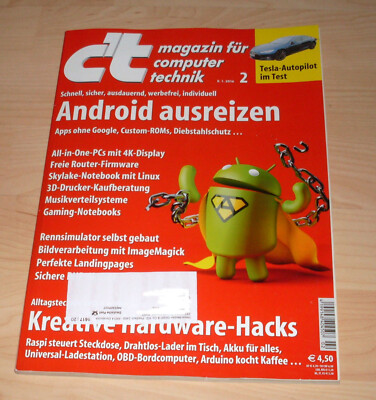 Computer PC Zeitung Zeitschrift - C't 2 / 2016 - Technik Android ausreizen